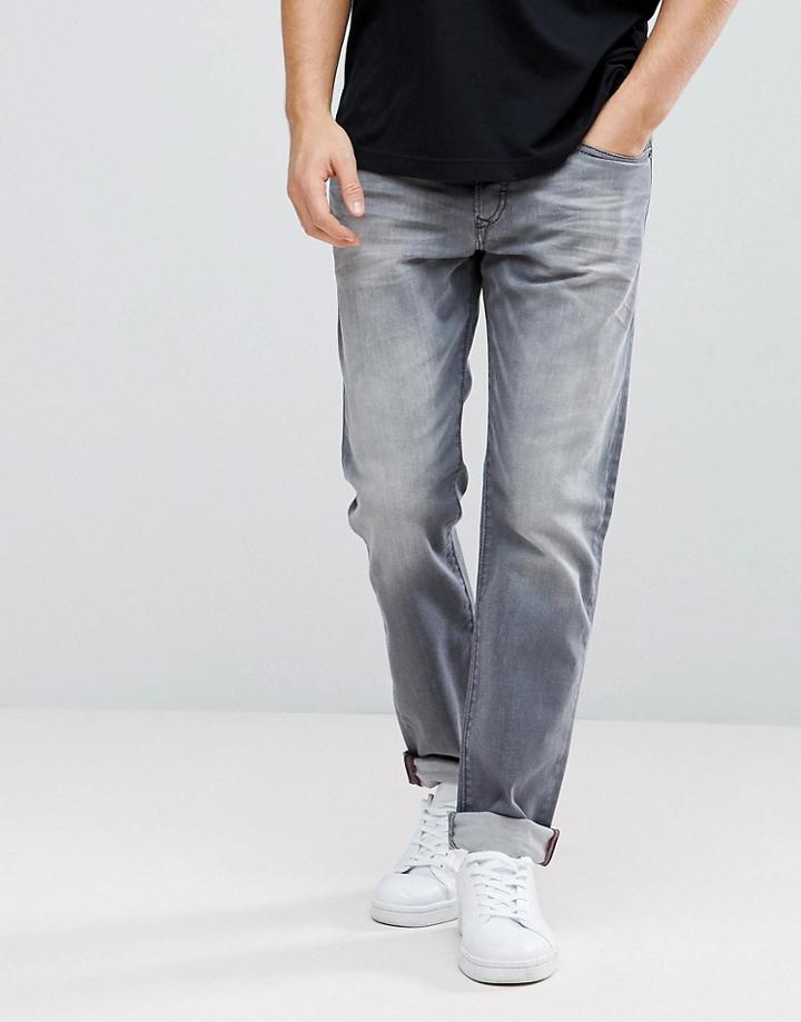 Diesel Buster Jeans In Washed Gray - Gray