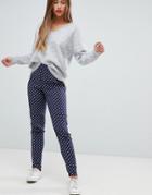 Jdy Berlin Printed Pants With Side Stripe - White