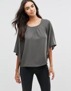 Vero Moda Sira Volume Sleeve Top - Beluga