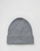 Tommy Hilfiger Cashmere Mix Beanie In Gray - Gray