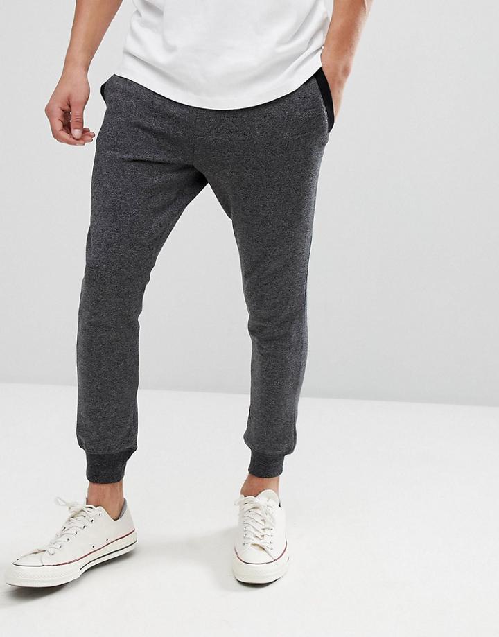 Brave Soul Marl Contrast Pocket Sweatpants - Gray