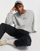 Dr Denim Philly Crew Neck Sweat In Gray-grey