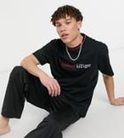 Tommy Hilfiger Asos Exclusive Lounge T-shirt With Chest Logo In Black