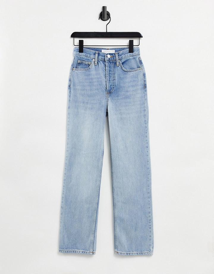 Topshop Kort Jean In Light Blue Wash-blues