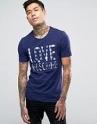 Love Moschino T-shirt With Patch Logo - Navy