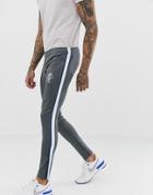 Gym King Piped Poly Tracksuit Sweatpants - Gray