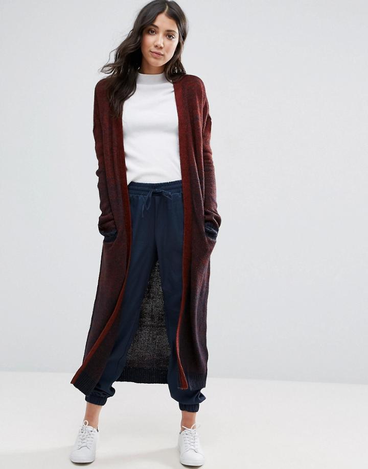 Vero Moda Waterfall Long Cardigan - Red