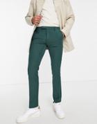 Twisted Tailor Suit Pants In Forest Green