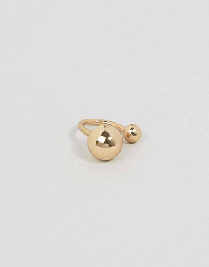 Asos Double Ball Ear Cuff - Gold