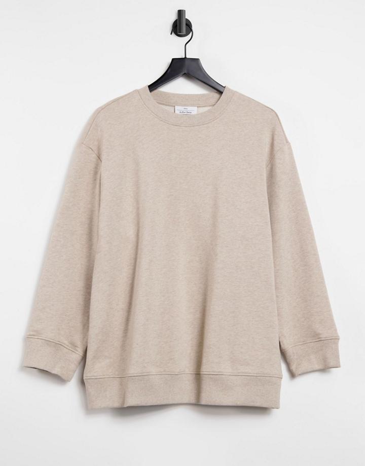 & Other Stories Organic Cotton Oversized Sweatshirt In Beige-black