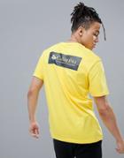 Columbia Back Logo Print T-shirt In Yellow/navy - Yellow