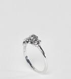 Asos Design Ring With Elephant Detail In Sterling Silver - Silver
