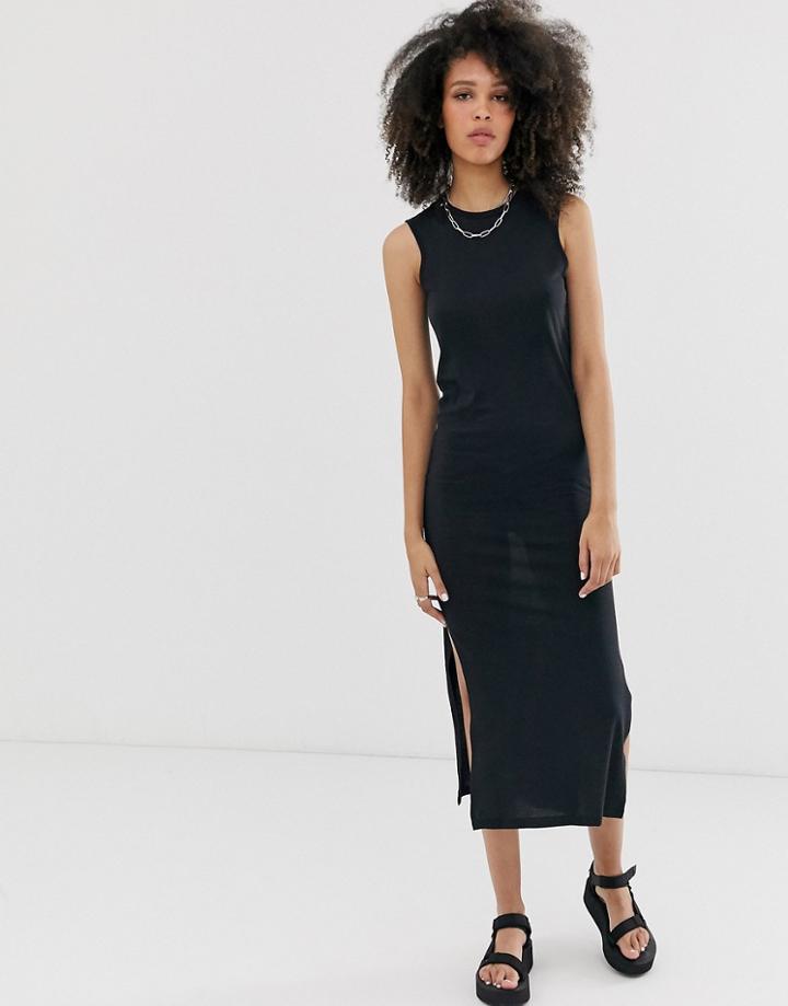 Noisy May Mayden Bodycon Midi Dress - Black