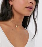 Kingsley Ryan Exclusive Sterling Silver Gold Plated Ball Choker Necklace With Circle Pendant