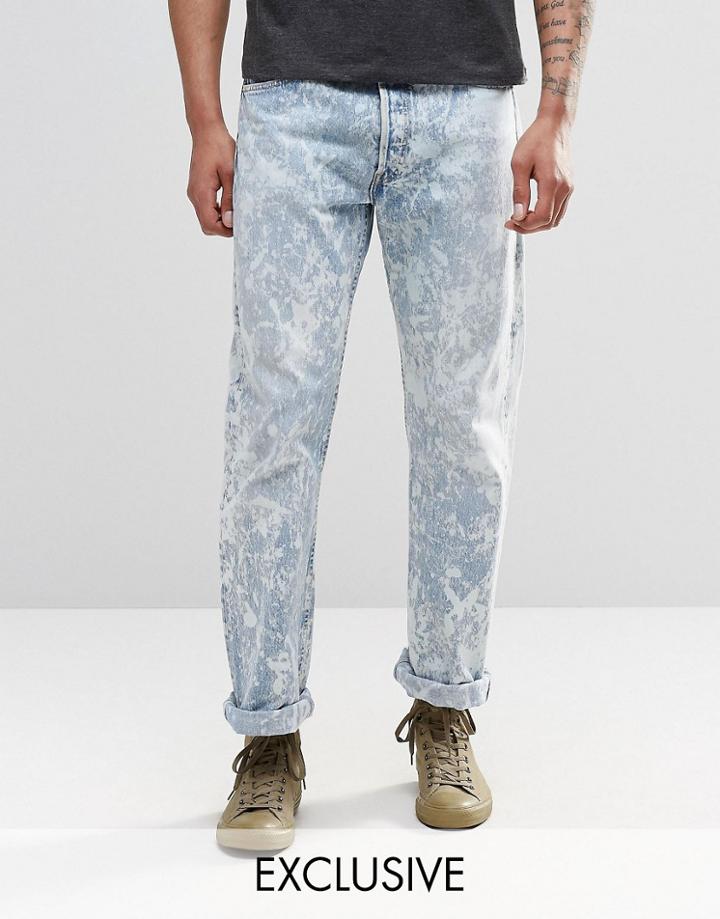 Reclaimed Vintage Levis 501 Jeans In Acid Wash - Blue