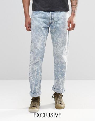 Reclaimed Vintage Levis 501 Jeans In Acid Wash - Blue