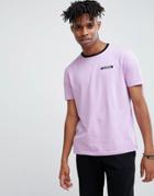 Asos Design Relaxed T-shirt With Classico Embroidery - Purple