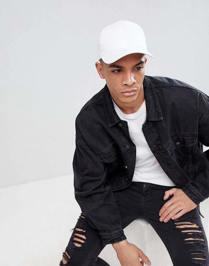 New Look Baseball Cap In White - White