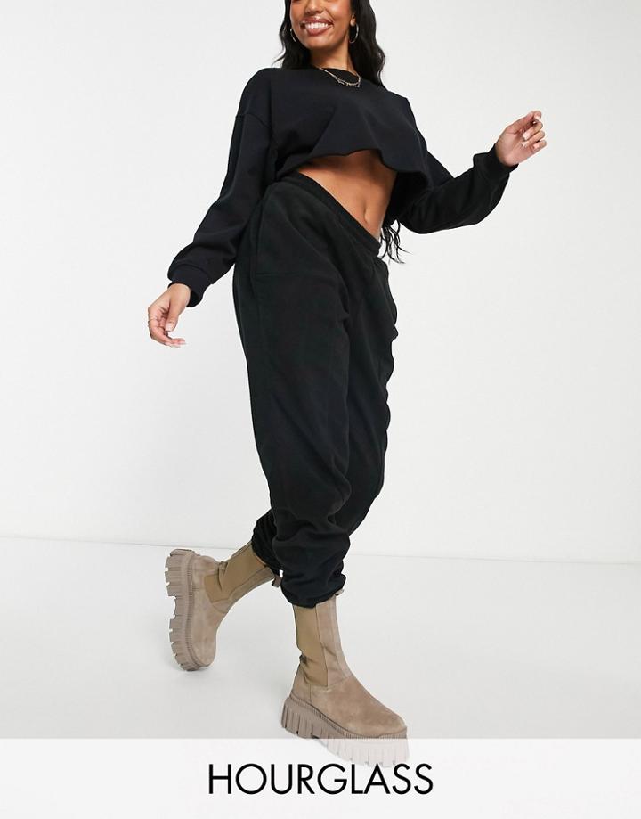 Asos Design Hourglass Fleece Sweatpants In Black