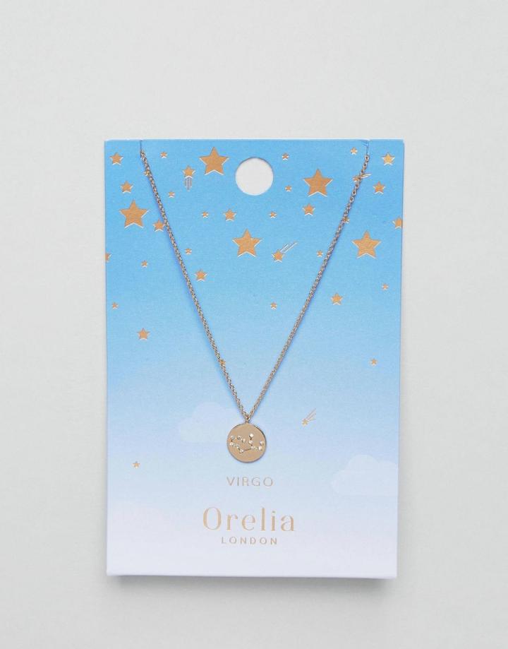 Orelia Virgo Constellation Disc Pendant - Gold