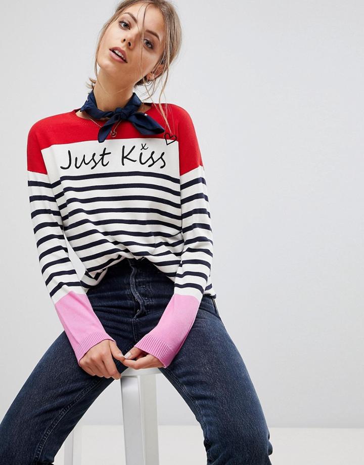 Esprit Valentines Just Kiss Sweater - White