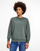 Calvin Klein Centre Logo Sweatshirt In Green