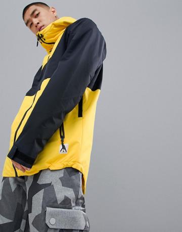 Wear Color Block Jacket In Yellow/black - Yellow