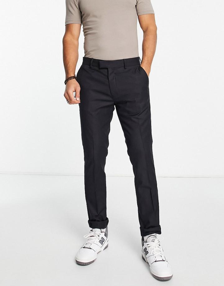 Topman Smart Trousers In Navy