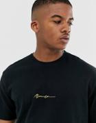 Mennace Essentials Oversized T-shirt In Black - Black