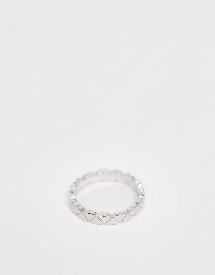 Ted Baker Silver Heart Detail Ring