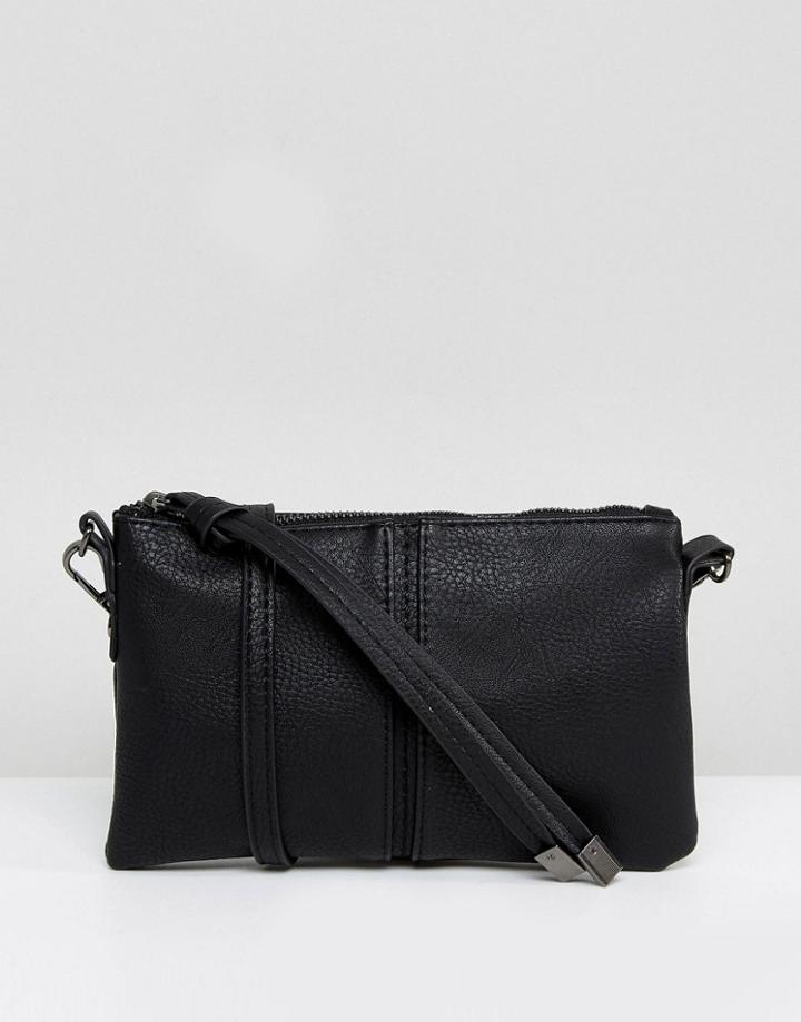 Pieces Minimal Cross Body Bag - Black