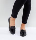 New Look Wide Fit Bling Rand Loafer - Black