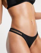 Dorina Kasba High Leg Bikini Bottom In Black