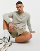 Only & Sons Long Sleeve Cuffed T-shirt In Washed Beige-neutral