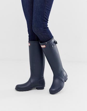 Hunter Original Tall Wellington Boots In Navy