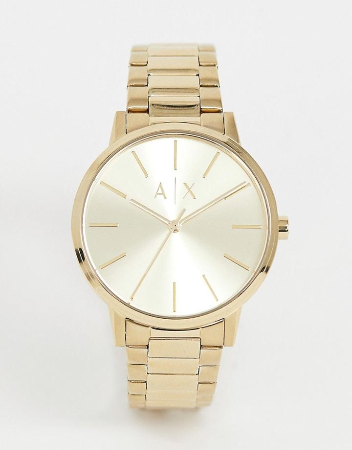 Armani Exchange Ax2707 Cayde Bracelet Watch 42mm - Gold