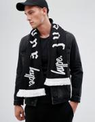 Hype Scarf In White With Russian Text - White