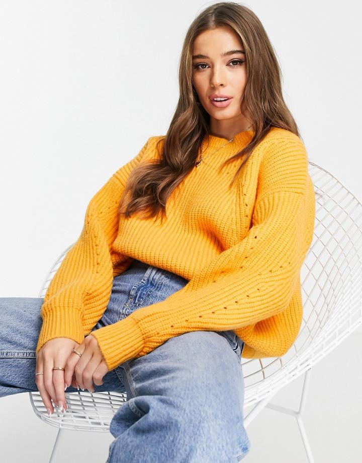 Urban Revivo Knitted Sweater In Orange