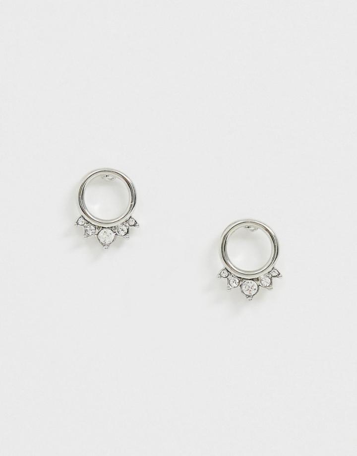Pieces Sequin Stud Earrings - Black
