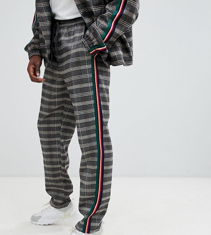 The New County Check Pants With Taping - Gray