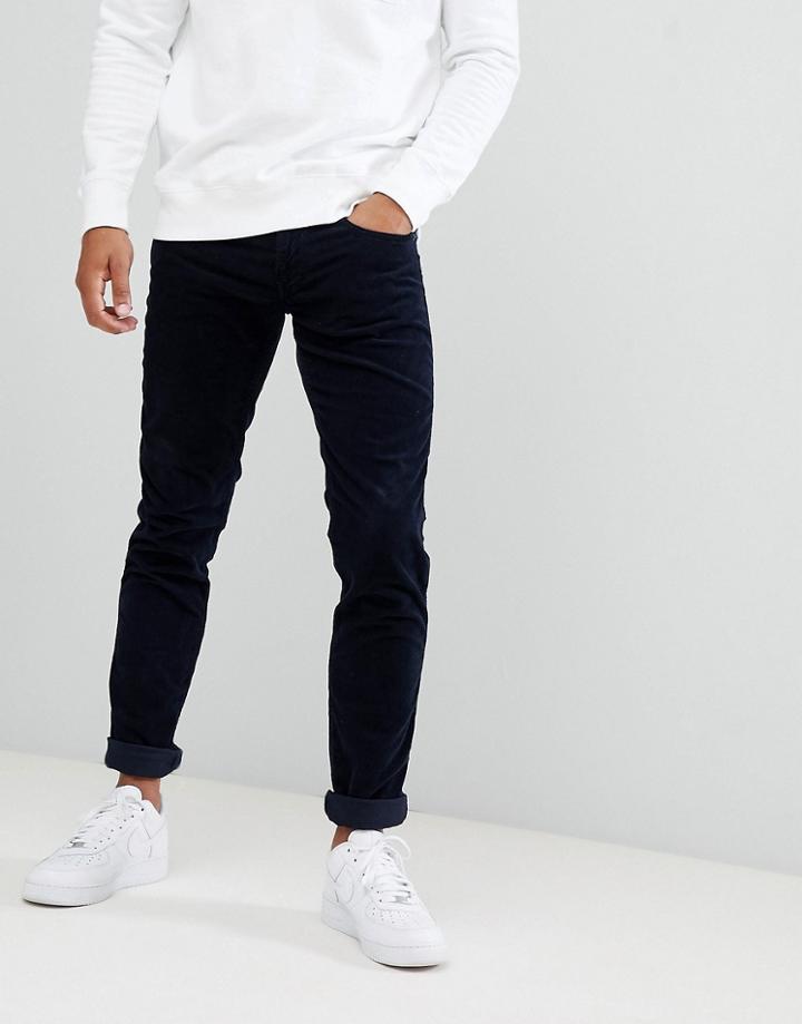 Replay Anbass Slim Stretch Corduroy Jeans Navy - Navy