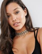 Asos Late Night Choker Necklace - Gold