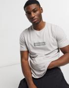 Calvin Klein Performance Center Logo T-shirt In Cloud Nine Gray-grey