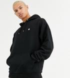 Asos Design Tall Oversized Hoodie In Black With Triangle