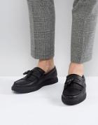 Asos Loafers In Black With Creeper Sole - Black