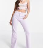 Reclaimed Vintage Inspired 86' Wide Flare Jean In Lilac-purple
