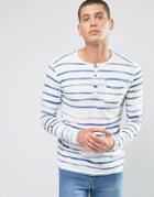 Jack And Jones Premium Striped Grandad Top - Blue