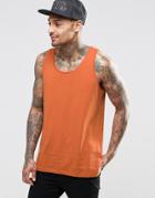 Asos Skater Tank In Rust - Rust
