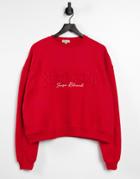 Public Desire Motif Sweatshirt In Red