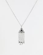 Sacred Hawk Fringe Necklace-silver